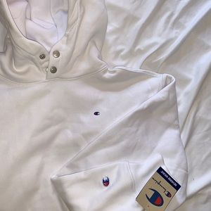 WHITE CHAMPION HOODIE